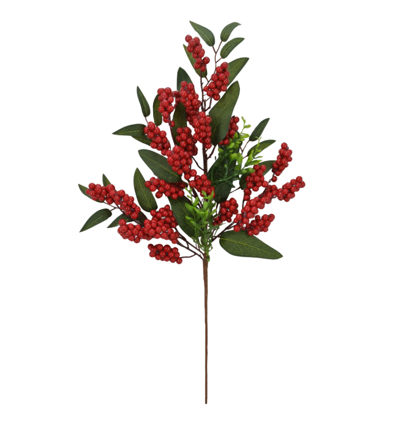 21" Berry & Mixed Leaf Spray