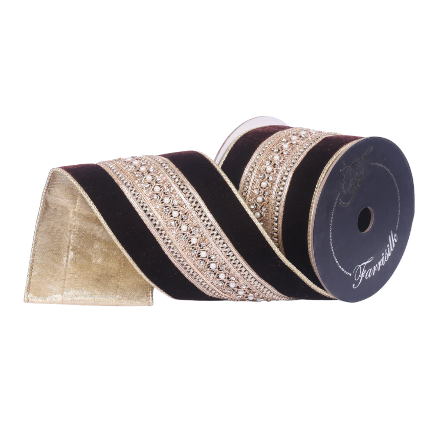 4"X5YD Maison Ruban (Chocolate) Farrisilk
