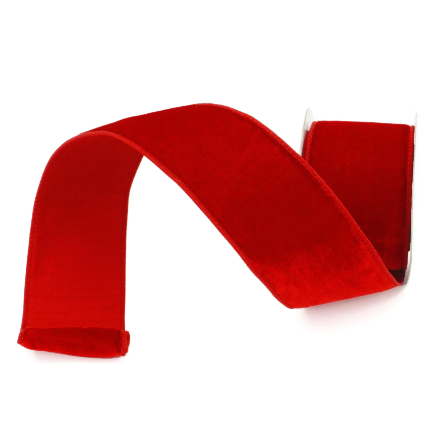 2.5"X10YD Velvet (Red) Farrisilk