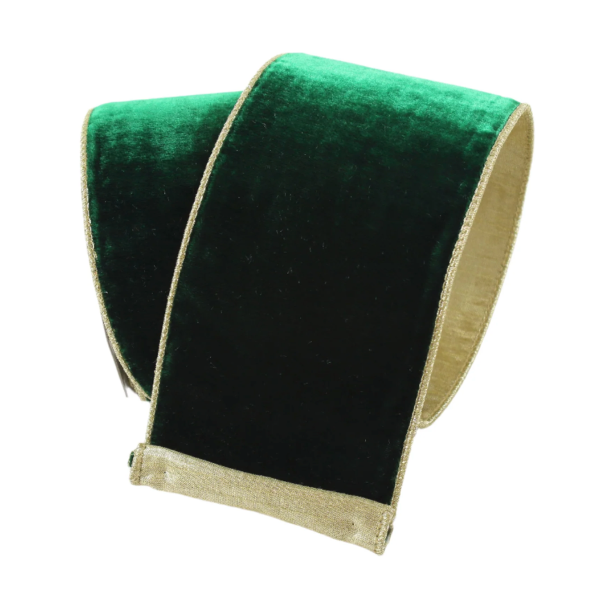 2.5"X10YD Flashy Velvet (Emerald) Farrisilk