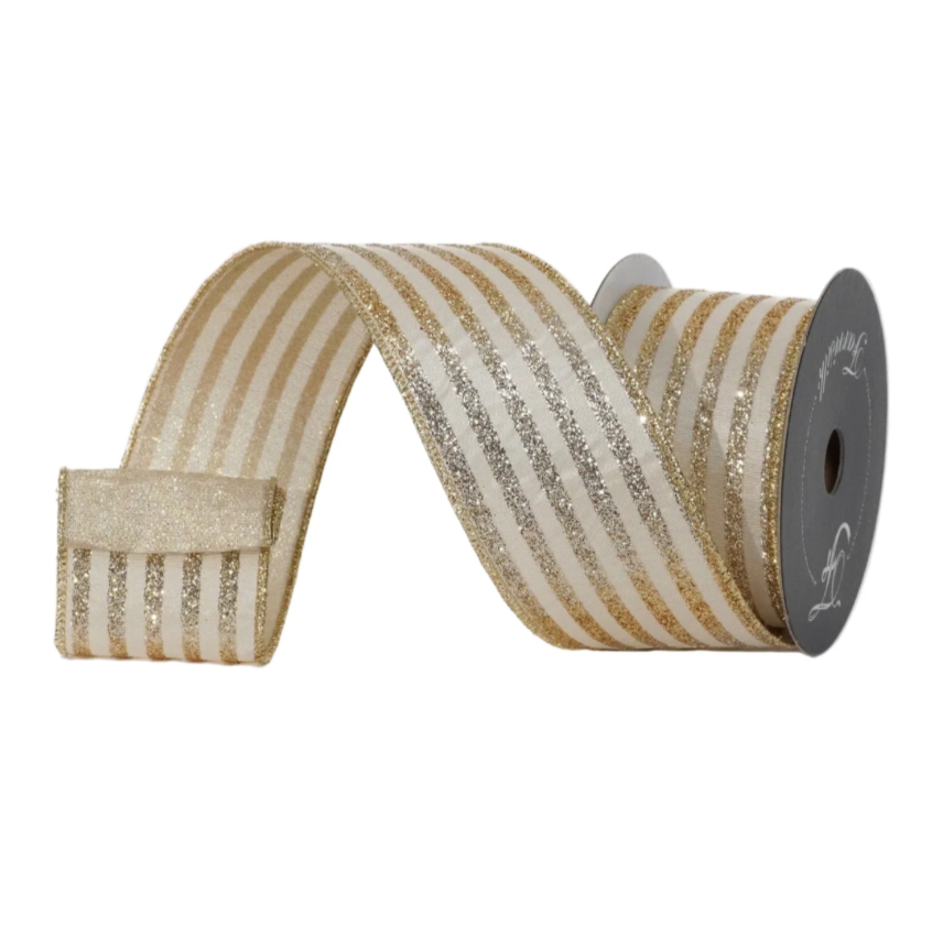 2.5"X10YD Showtime Stripes (Platinum) Farrisilk