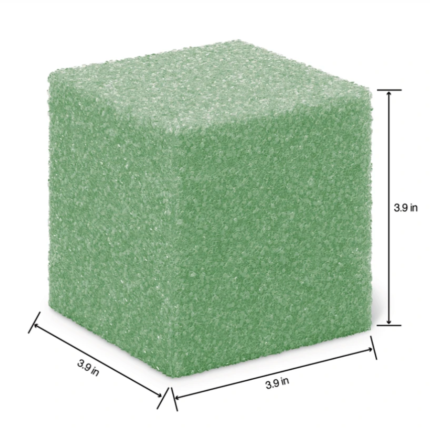 3.9 x 3.9 x 3.9" FloraFōM Cube (Green)