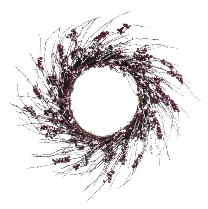 16" Icy Plum Bry Wreath