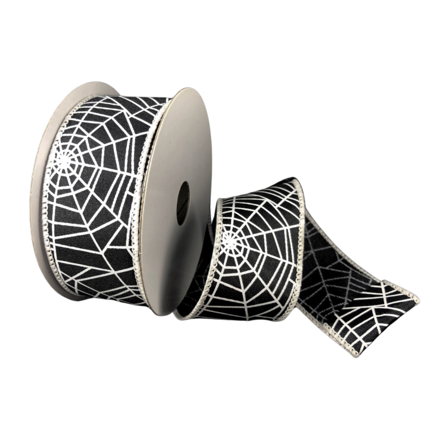 1.5"X10Y Black Spider Webs