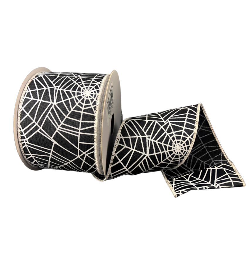 2.5"X10Y Black Spider Webs