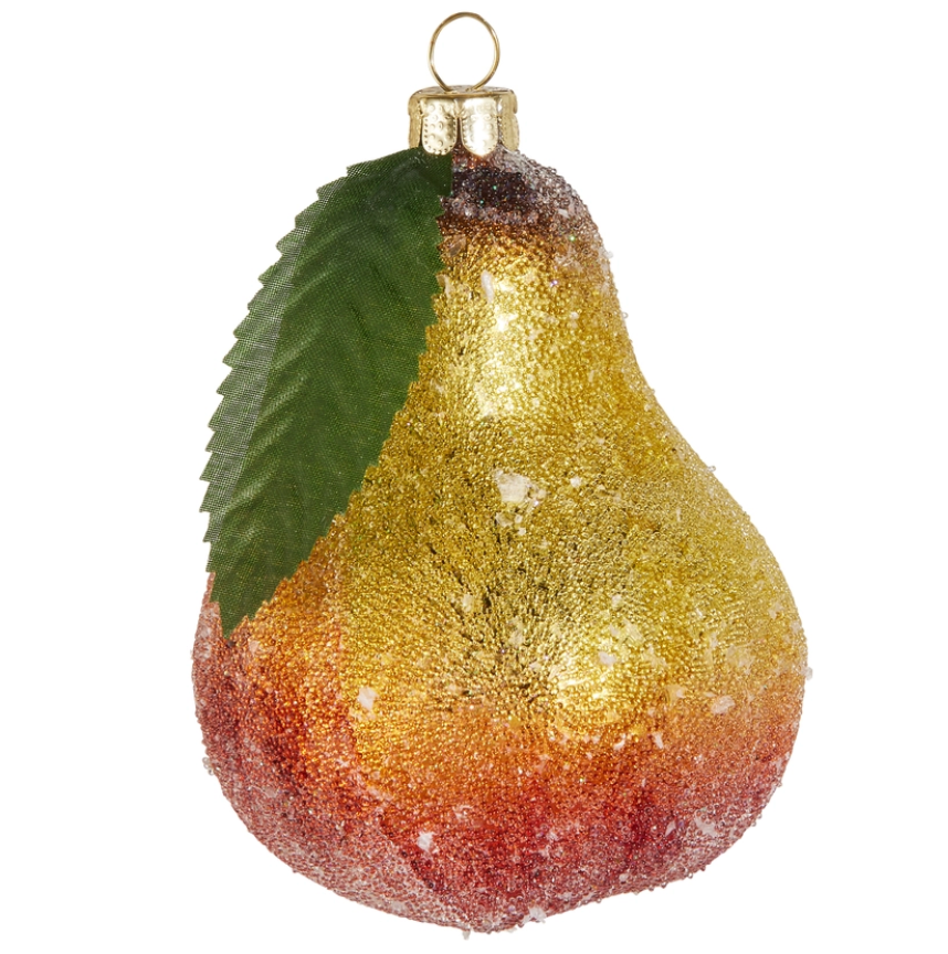 3.75" Glittered Pear Ornament
