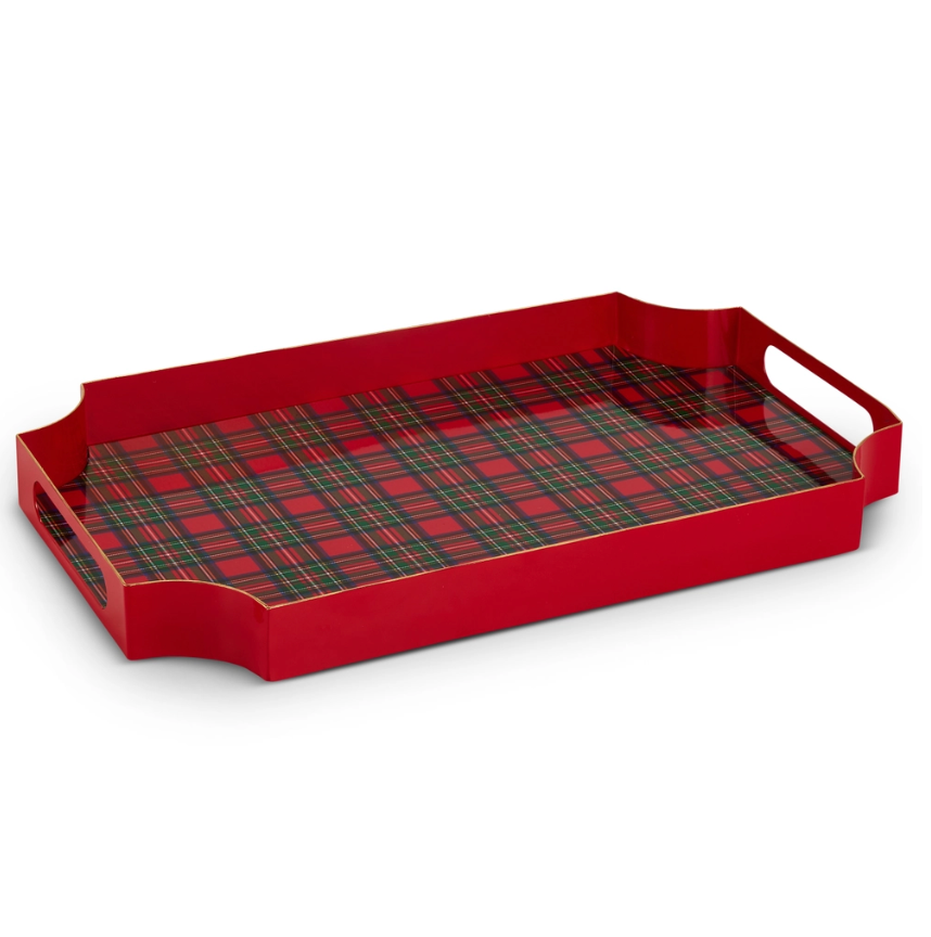 16" Tartan Plaid Tray