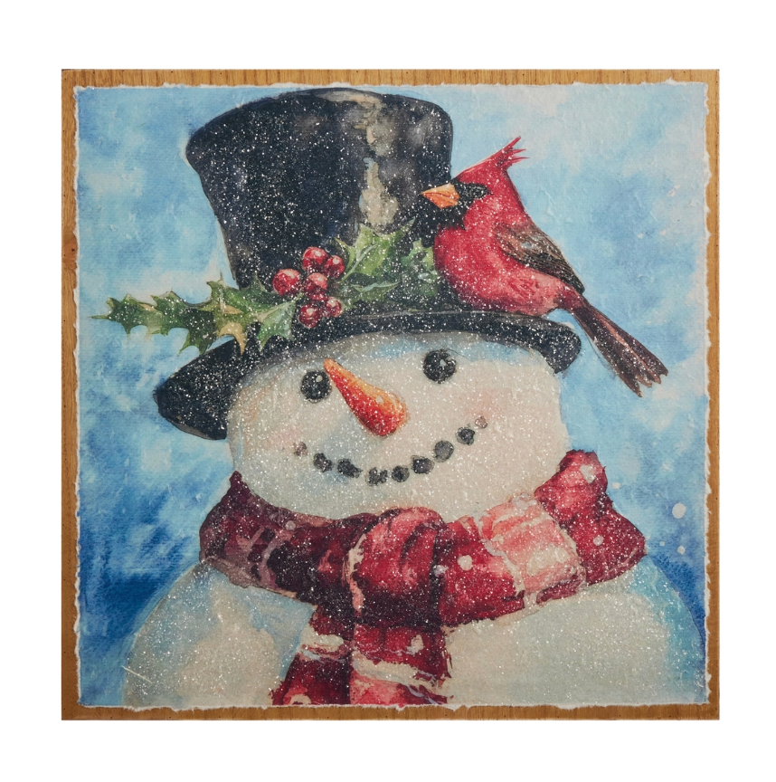 19" Friendly Snowman Wall Art