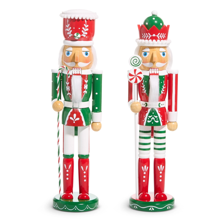 15" Peppermint Nutcracker (Assorted, Purchase is for ONE)