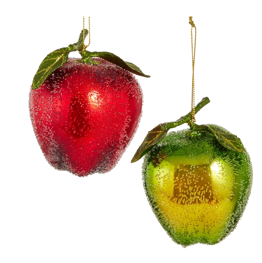 3.5" Apple Ornaments (Assorted, Purchase is for ONE)