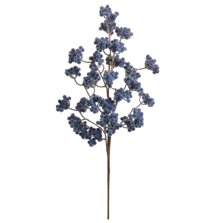 27" Blue Cluster Berry Spray