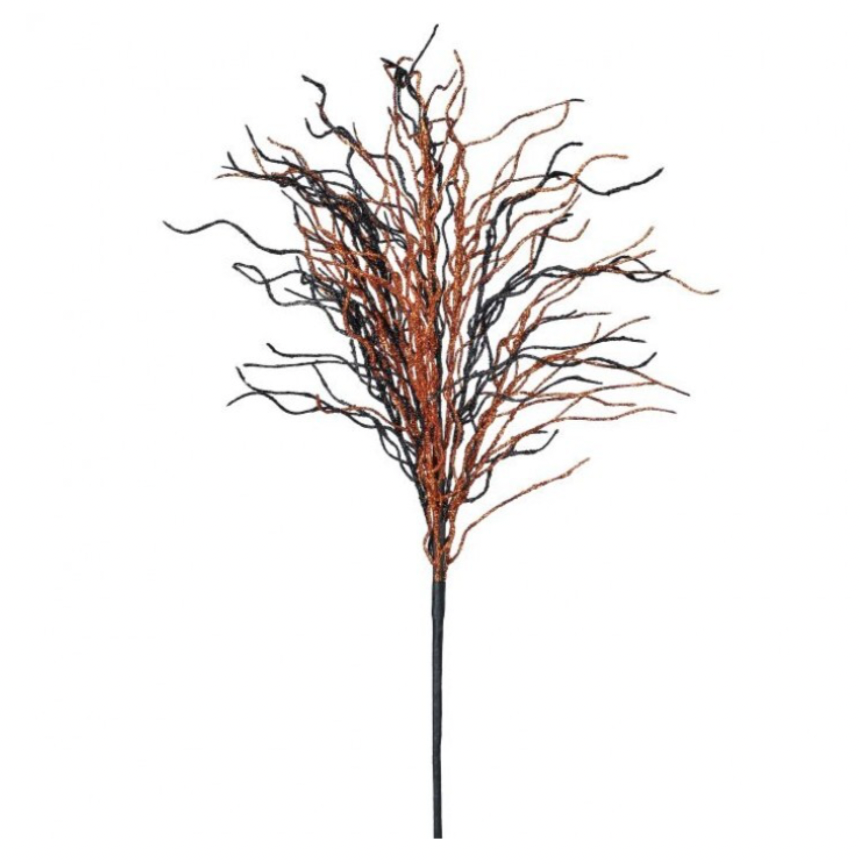 28" Glitter Web Spray (Black/Orange)