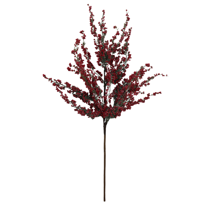 30" Mini Red Berry Spray