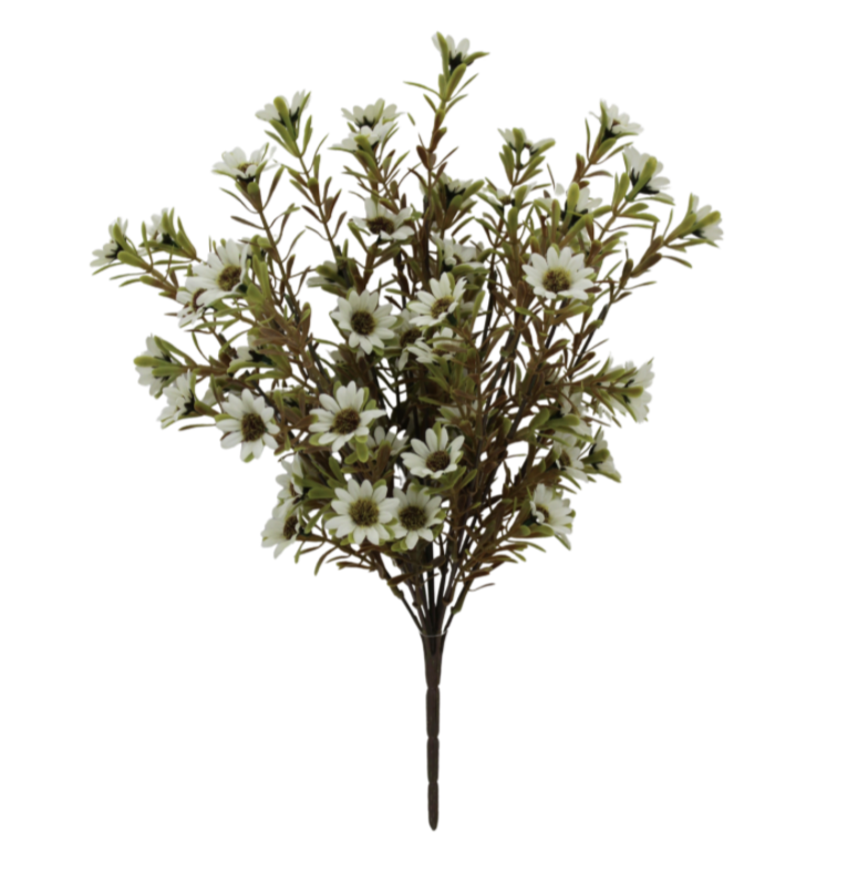 17" Daisy Bush X12 (Cream)