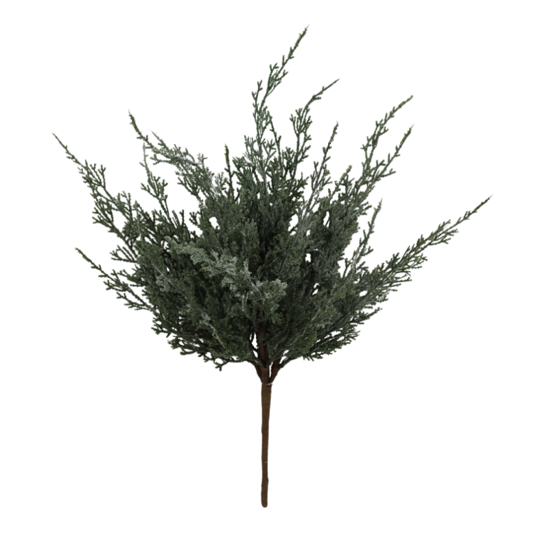 17" Frosted Cedar Bush