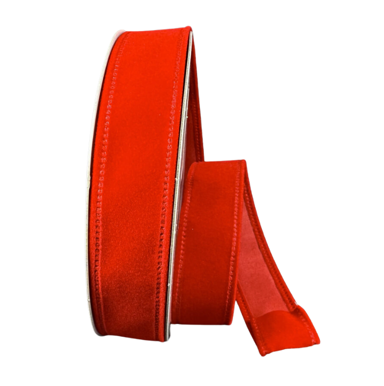 7/8"X10Y Velvet (Red)