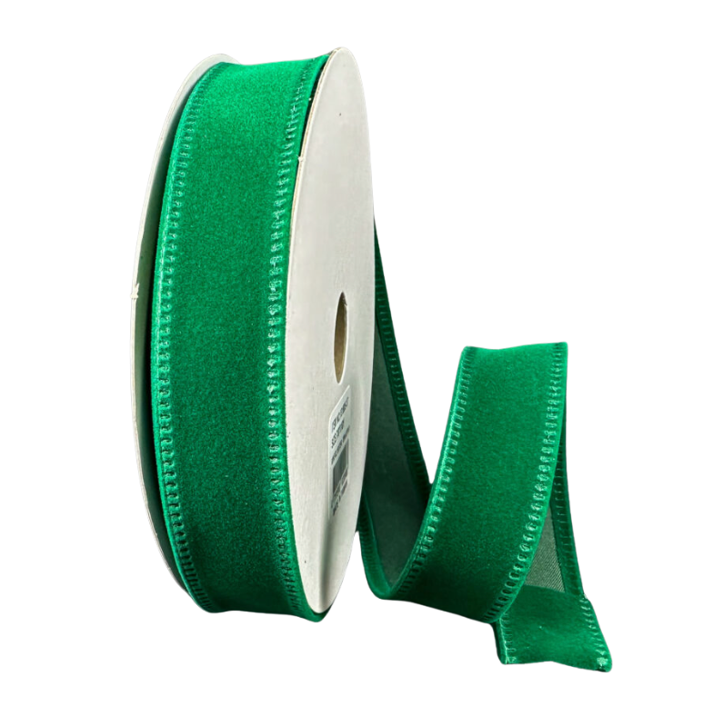 7/8"X10Y Velvet (Emerald)
