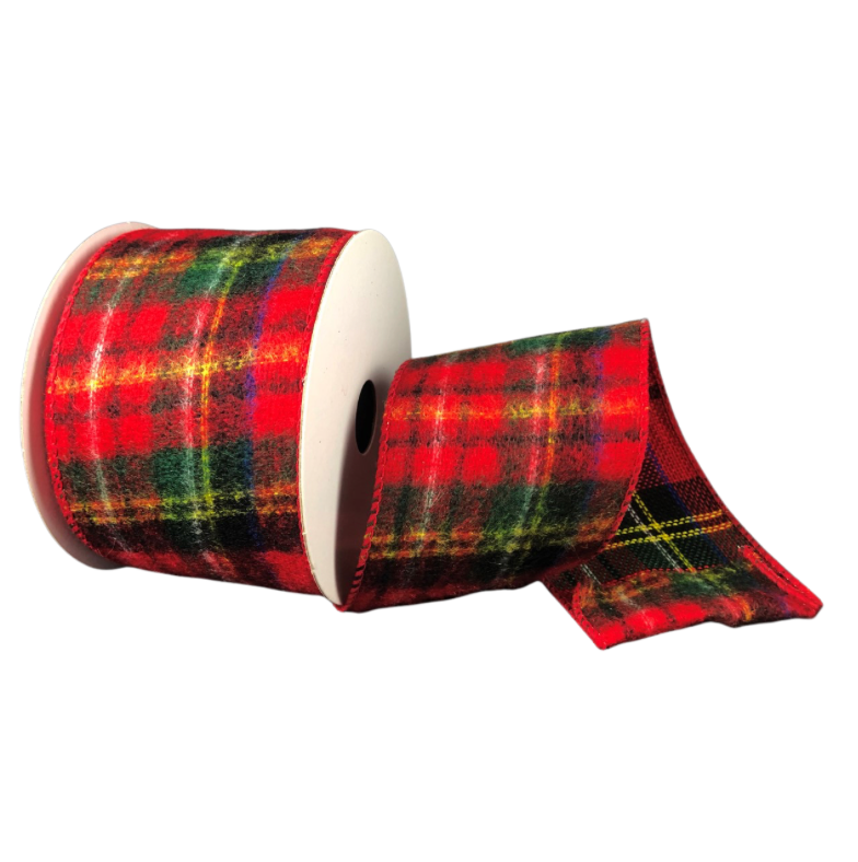 2.5"X10Y Flannel Plaid (Red/Green/Black/Yellow)