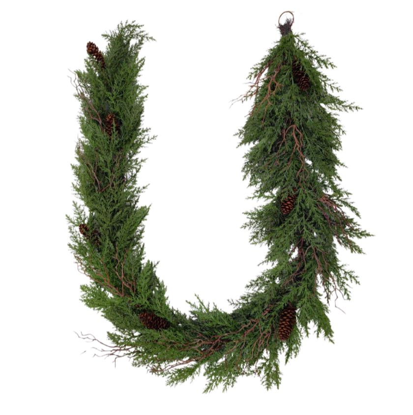 6FT Pine Cone Twig Garland