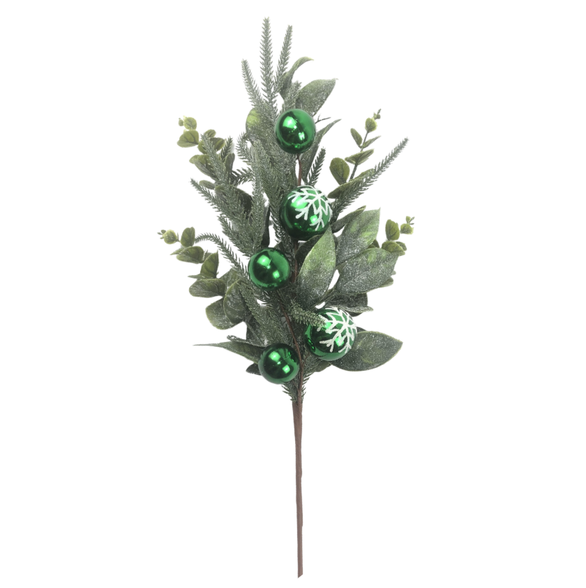 27" Mixed Leaf & Ball (Green)