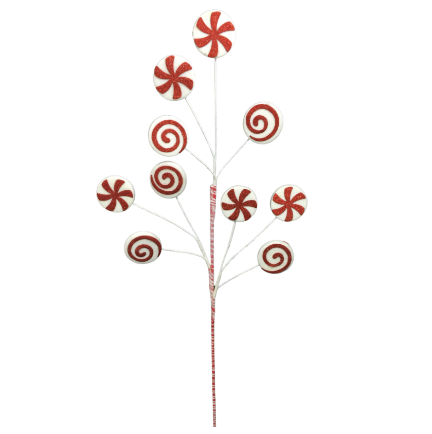 27" Peppermint Swirl Candy (Red/White)