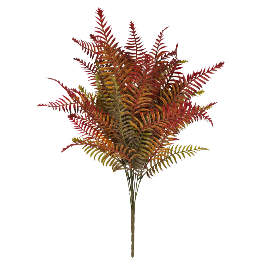 Fall Green & Orange Fern Wreath Kit