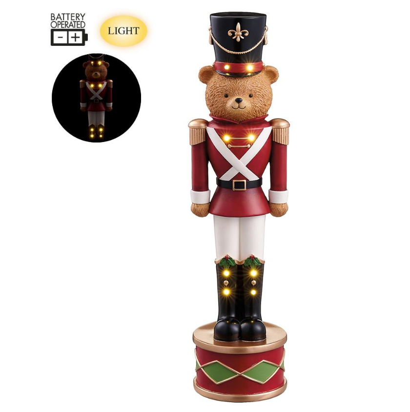 17.5" Soldier Bear W/Light (Battery Operated)