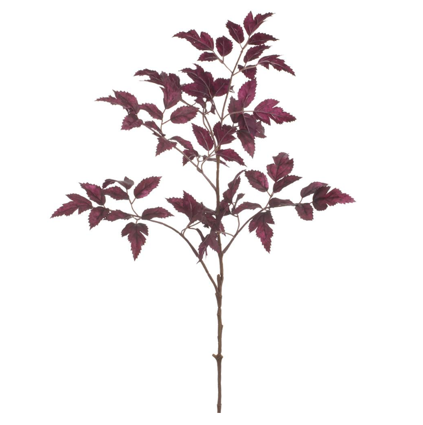 33" Grape Ivy Leaf Spray (Purple)
