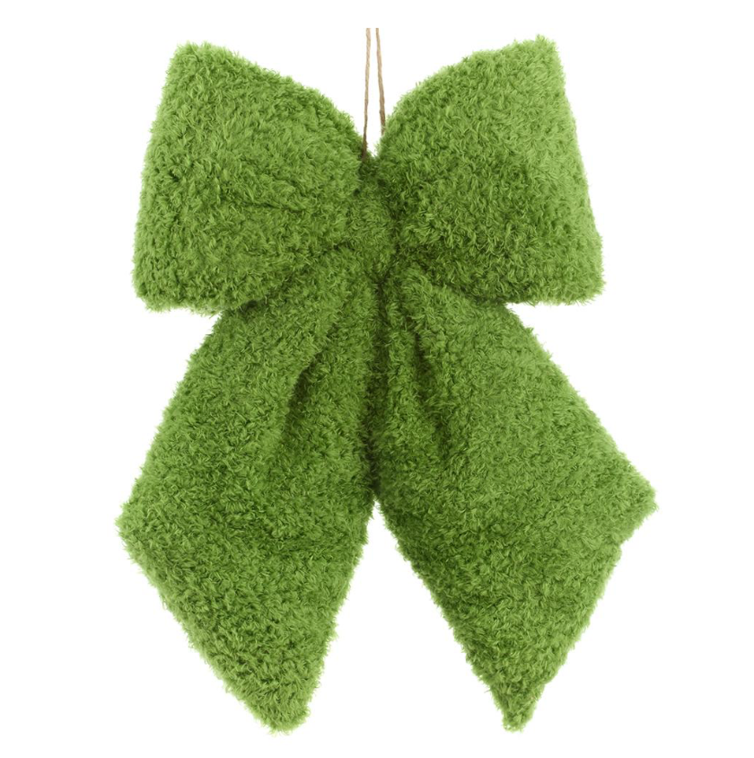 11.5"WX15"L Furry Moss Bow