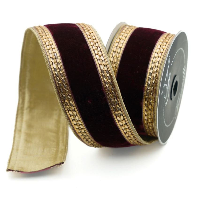 2.5"X5YD Queen Victoria (Burgundy) Farrisilk
