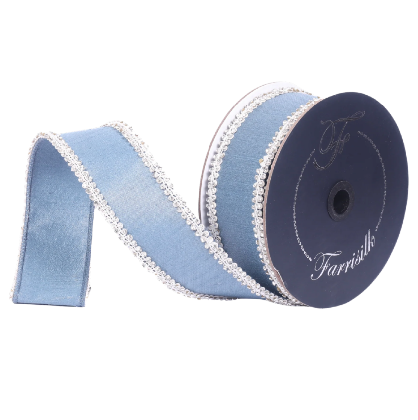 1.75"X5YD Fishtail Diamonds (Steel Blue) Farrisilk