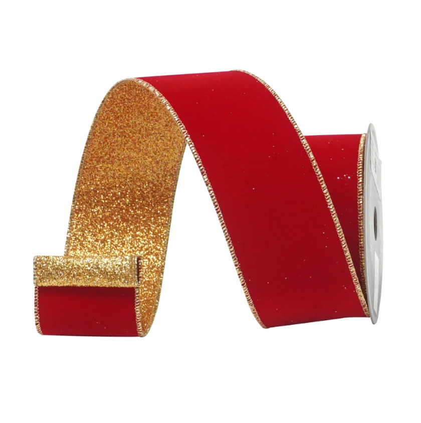 2.5"X10YD Gold Gleam (Red/Gold) Farrisilk