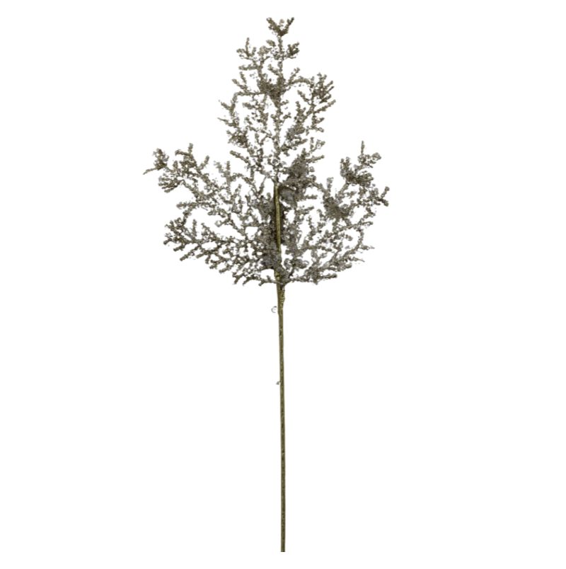 29" Glitter Iced Cedar Spray (Gold)