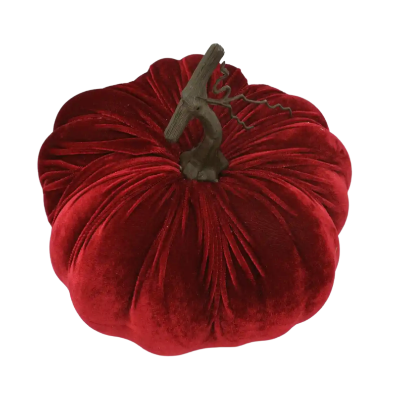 10" Velvet Pumpkin (Burgundy)