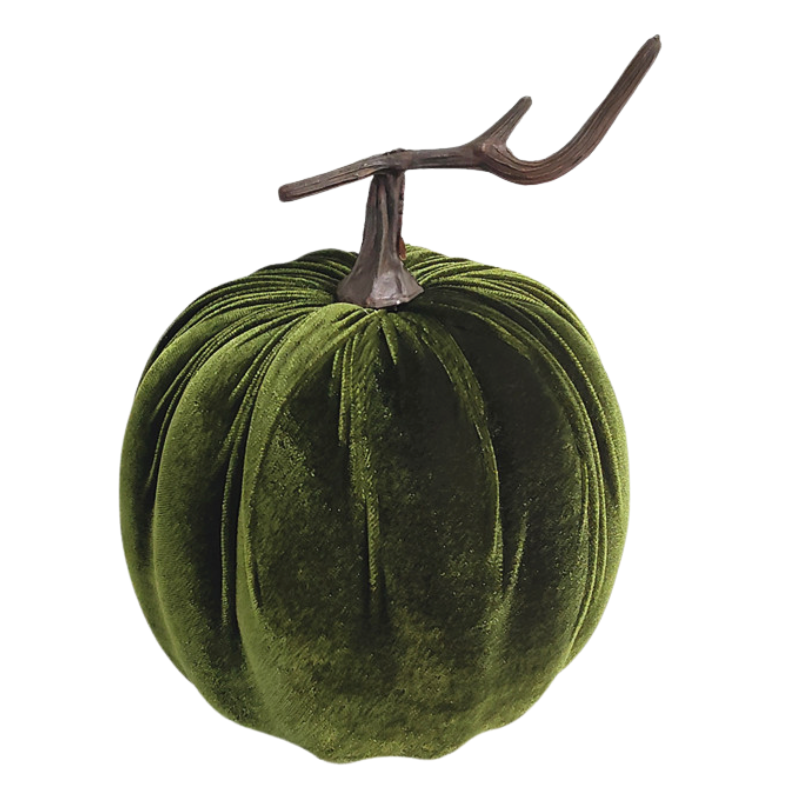 7.5" Velvet Pumpkin (Green)