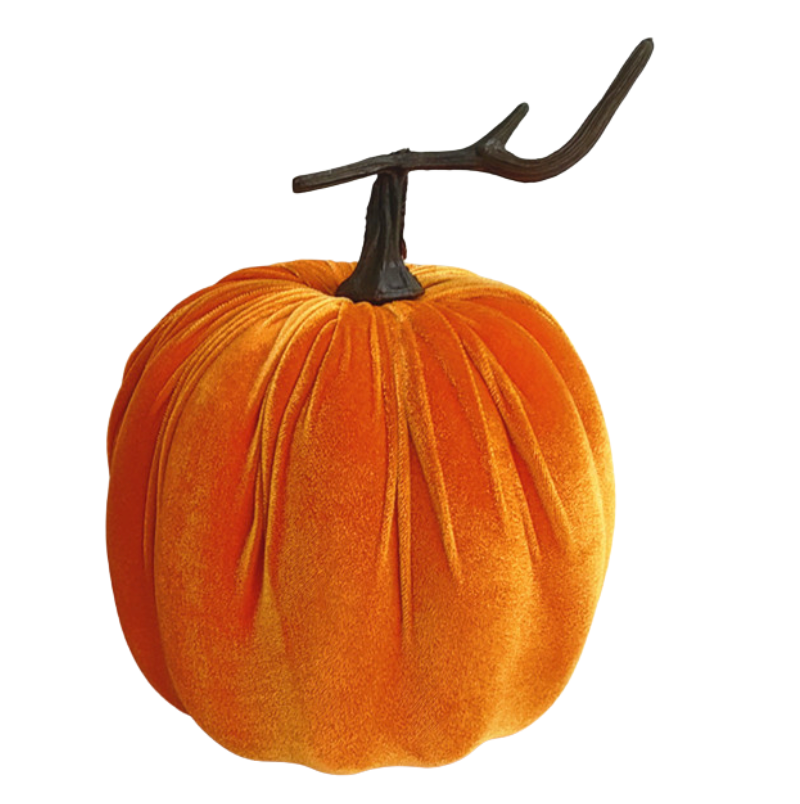 7.5" Velvet Pumpkin (Orange)