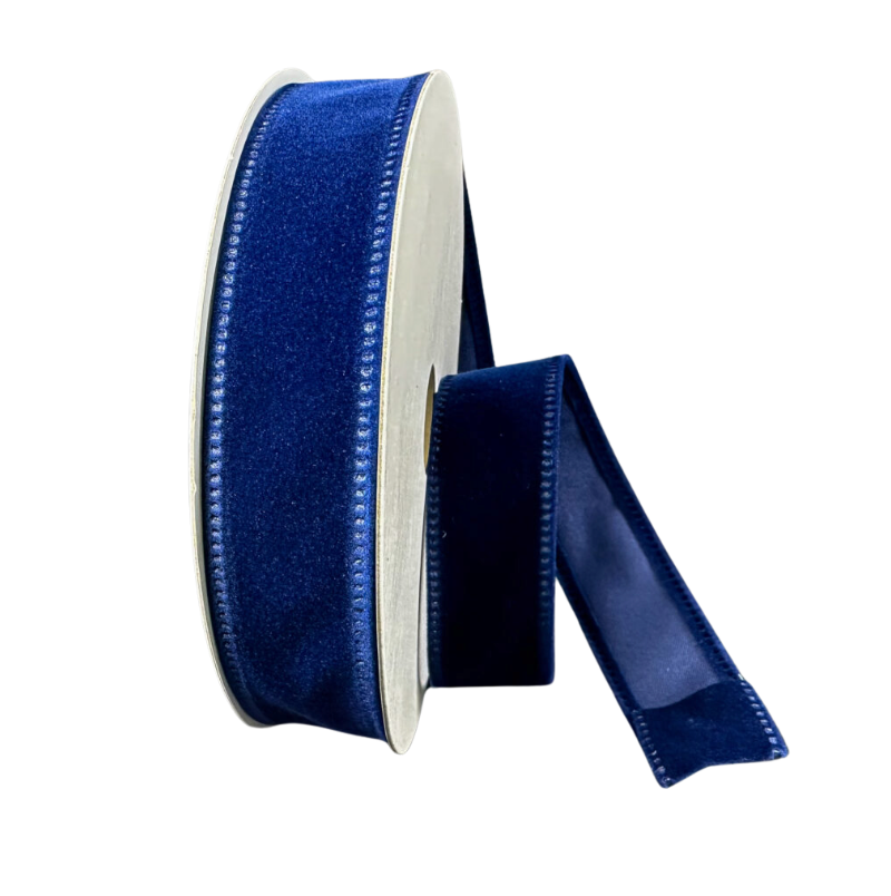 7/8"X10Y Velvet (Navy Blue)
