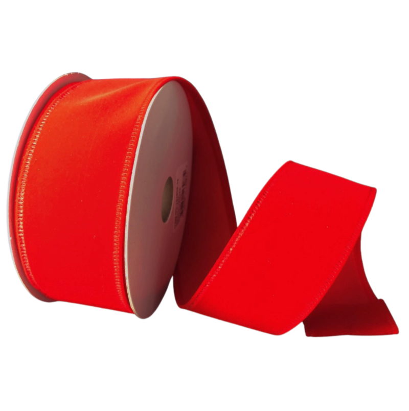 1.5"X10Y Velvet (Bright Red)