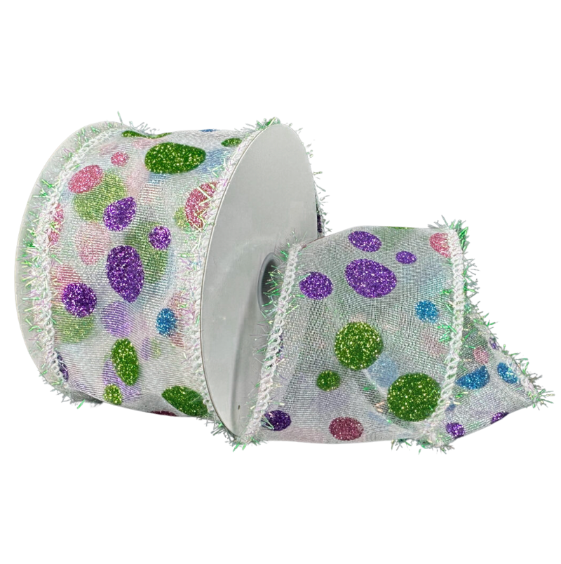 2.5"X10Y Iridescent Glitter Dots (Purple/Pink/Blue/Green)