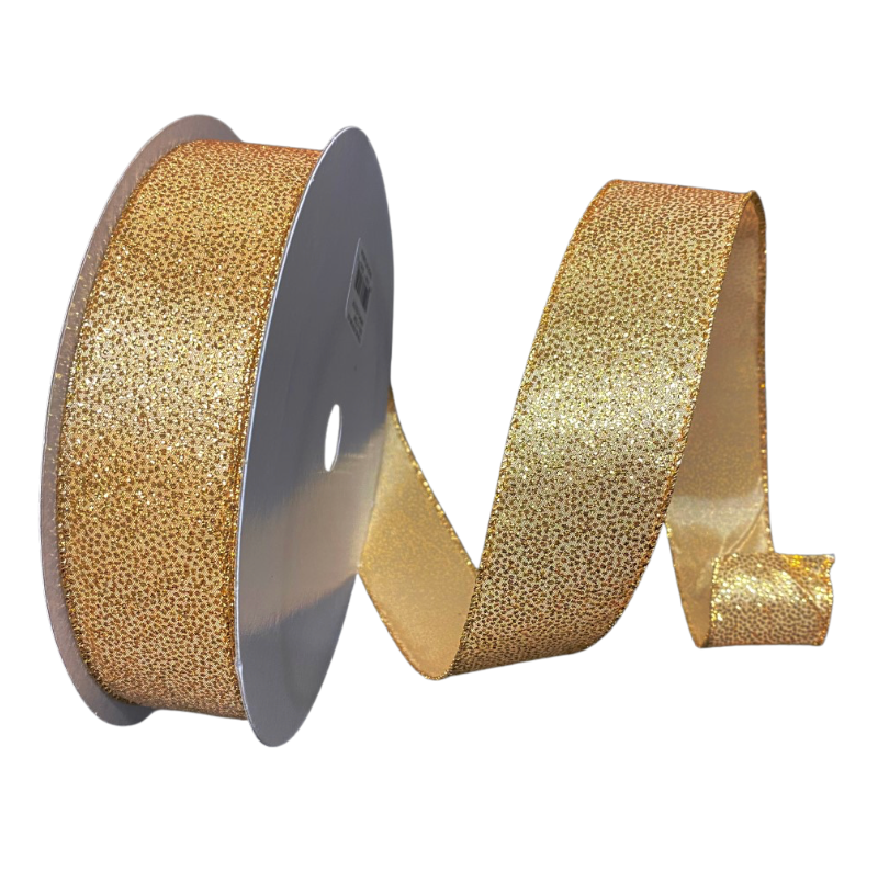 1.5"X50Y Glittered Satin (Gold)