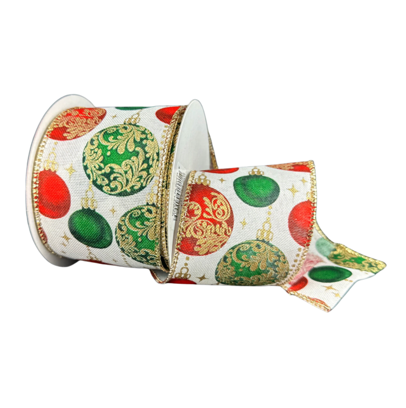 2.5"X10Y Ornaments (Red/Green/Gold)
