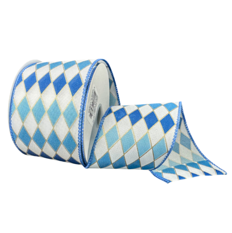 2.5"X10Y Harlequin (Blue/Gold/White)