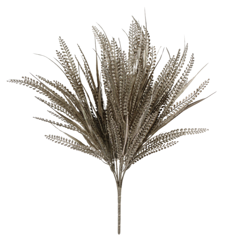 20" Plastic Button Fern (Champagne)
