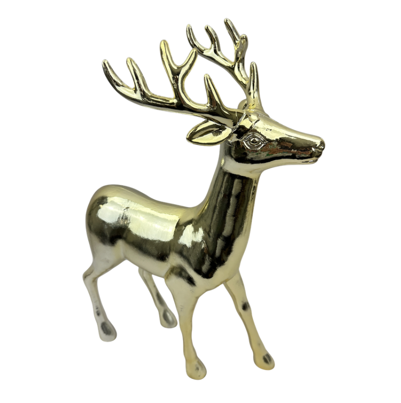 18" Decor Metallic Deer (Gold)