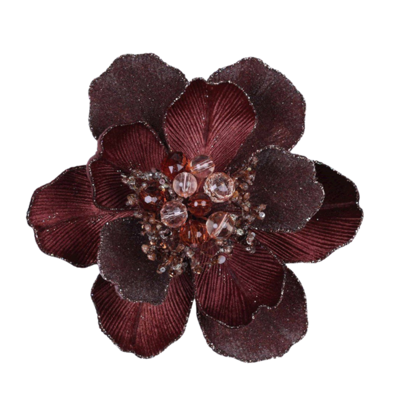 7"DIA Grand Magnolia Stem (Chocolate) Farrisilk