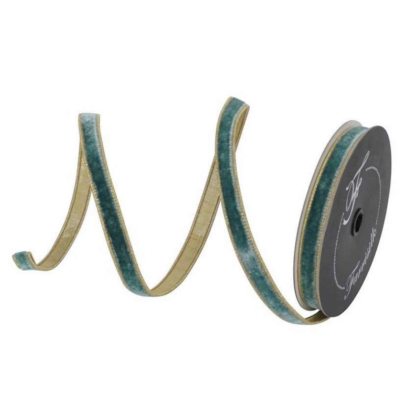 .75"X10YD Flashy Velvet (Celadon) Farrisilk