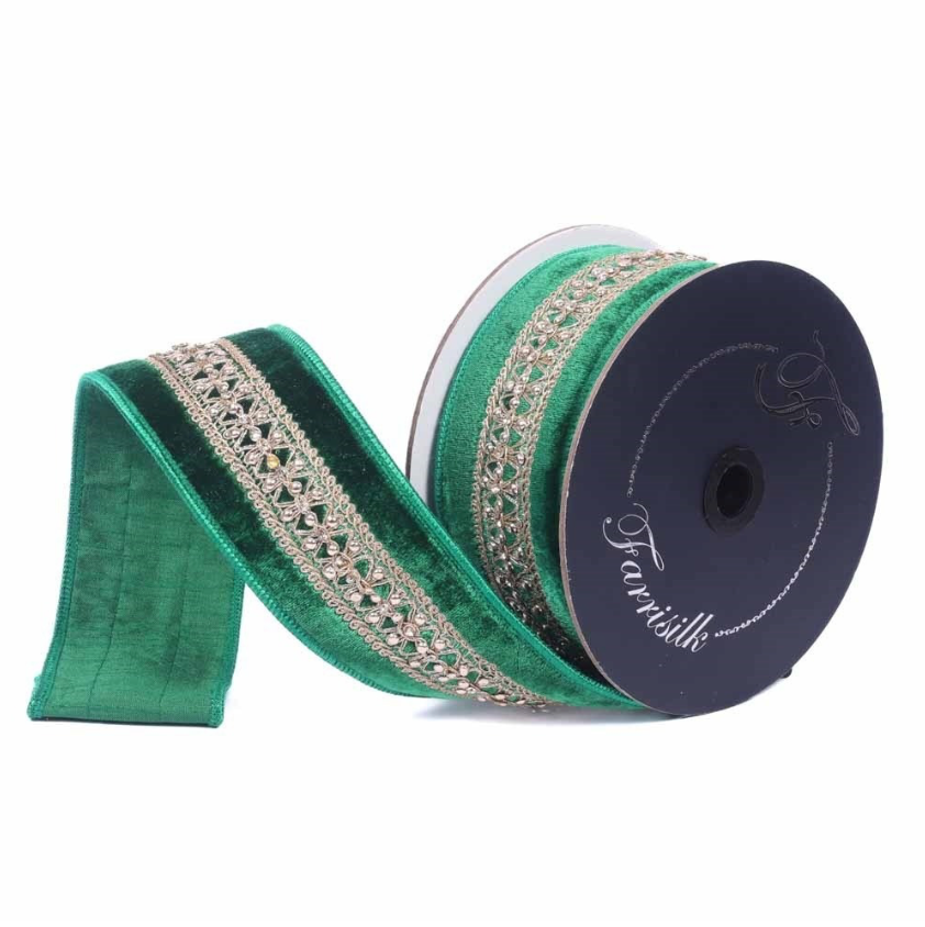 2.5"X10YD Twinkle Crest (Emerald) Farrisilk