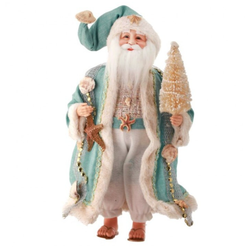 18" Fabric Under The Sea Santa