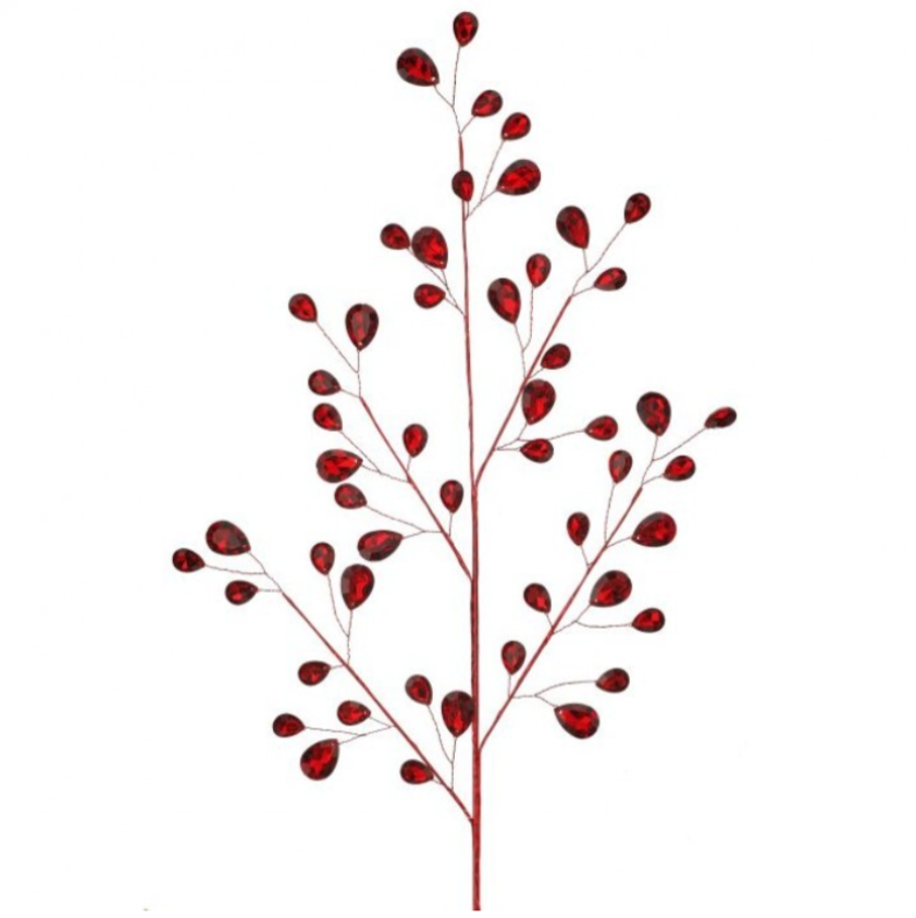 24" Metal Jewel Spray (Red)