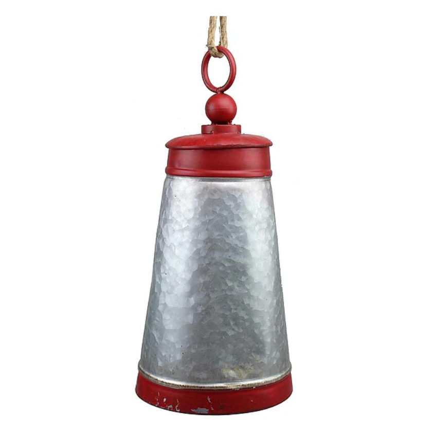 17.5"H X 7.5"DIA Tin Bell W/Hanger